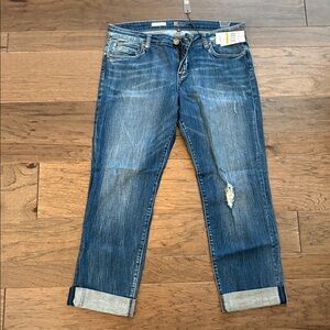 BNWT Kut from the Kloth Catherine Boyfriend Classic Blue Denim Jeans